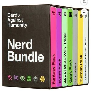 Cards Against Humanity Nerd Bundle - Black Box with Colorful Expansion Packs